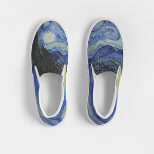 Women&#39;s Starry Night Slip-On Canvas Shoe  | Cute Canvas Shoes | Artist Gift | Art Inspired Clothing |