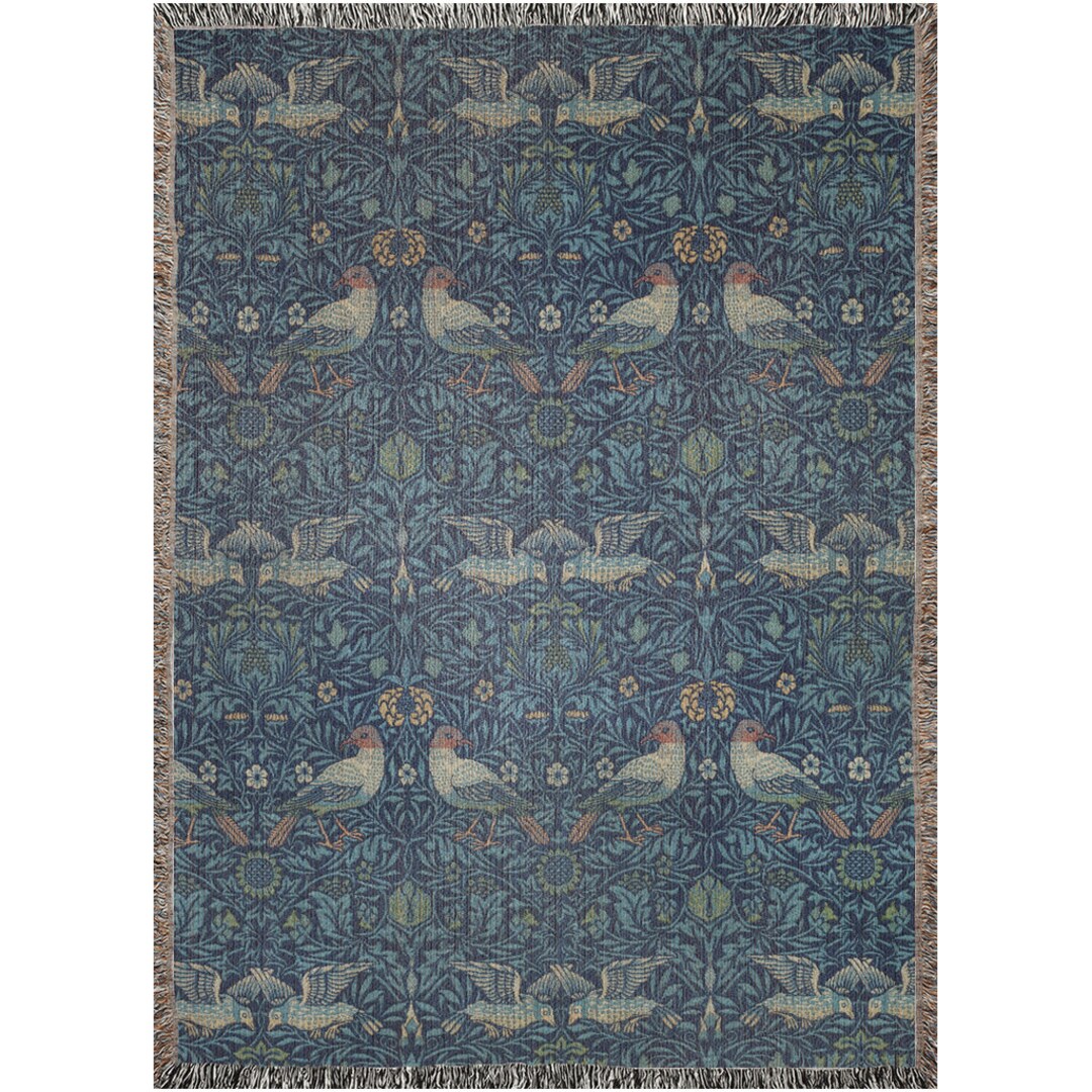 William Morris Birds Woven Blankets | Wall Tapestry | Cozy Home Decor ...