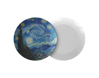 Van Gogh Starry Night Dinner Plate | Artist Gift | Art Inspired Decor | Art Plates | Van Gogh Gifts | Cute Plates | Gifts for Artists |