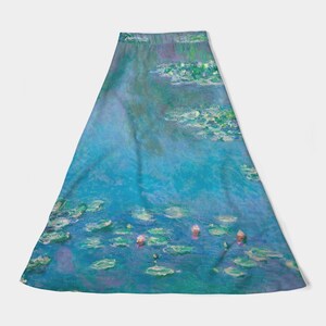 Monet Water Lilies Women's A-Line Midi Skirt | Art Inspired Clothing | Midi Skirt | Artistic Clothing | Cute | Painting | Artist image 7