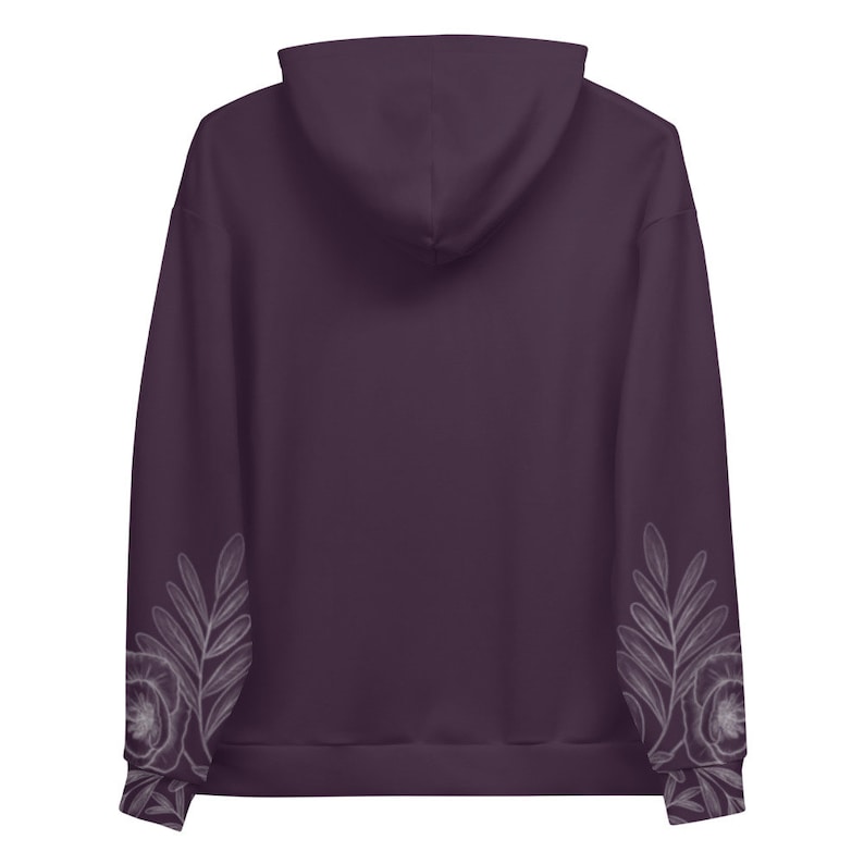 Women's Botanical Butterfly Hoodie | Cute Hoodies | Artist Gift | Botanical Art Inspired Clothing | Aesthetic Hoodies | Floral Shirt image 6