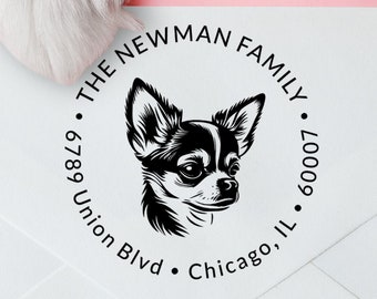 Custom Chihuahua Stamp | Custom Chihuahua Self-Inking Stamp | Custom Chihuahua Address Stamp | Custom Dog Stamp