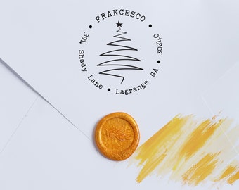 Christmas Tree Address Stamp | Grinch Christmas Tree Address Stamp | Christmas Address Stamp | Custom Christmas Tree Address Stamp