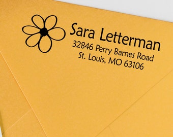 Daisy Personalized Address Stamp | Daisy Custom Address Stamp | Flower Address Stamp | Personalized Stamp | Custom Stamp | Housewarming Gift