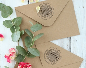 Sunflower Personalized Stamp | Custom Self-Inking Stamp Sunflower| Sunshine Stamp | Sunflower Round Stamper | Wedding | Housewarming Gift