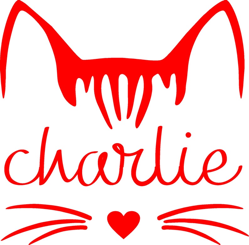 Cat Decal Personalized Name Kitty Decal Cat Lover Sticker Kitty Name Decal for Tumbler Cat Decal for Car Laptop Decal Skin image 4