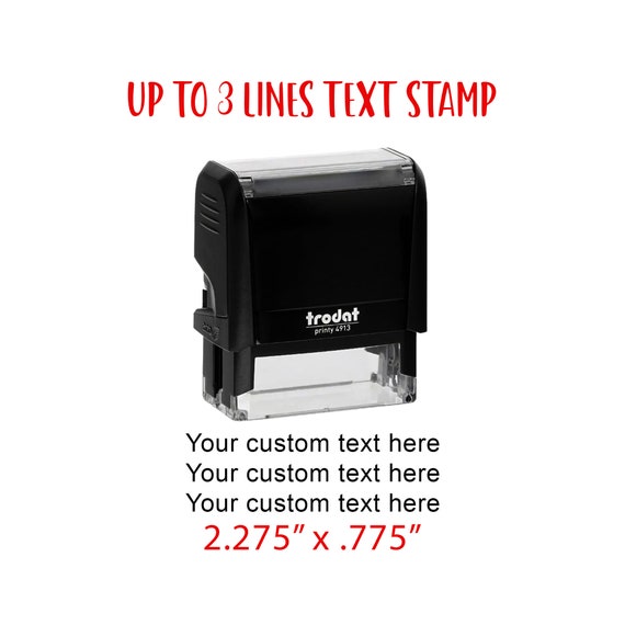 Custom Rectangle Logo Return Address Stamp - Custom Text - Self-Inking  Stamper - Rubber Personalized Stamp - Stamps for Local Business -  Personalized
