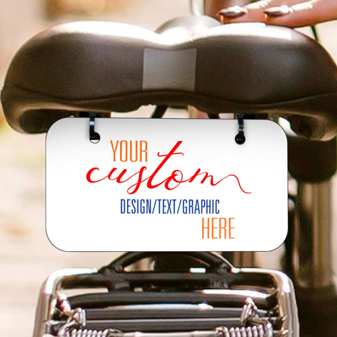 Custom Designed Bicycle License Plate Your Custom Bike License Plate