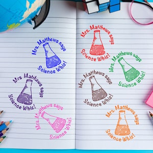 Teacher Science Whiz Personalized Stamp | Custom Teacher Science Whiz Stamp | Classroom Science Custom Stamp | Teacher Stamp Custom