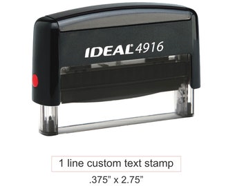 Custom Rectangle Self-Inking Stamp: One Line Text (2.75" x .375")