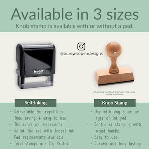 Personalized Social Media Icon Stamp: Self-Inking or Knob
