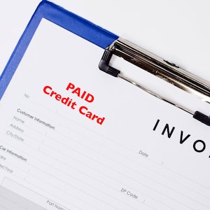 Timbre de carte de crédit payé | Tampon professionnel | Timbre de bureau | Tampon de bureau | Timbre d'entreprise | Timbre du bureau à domicile