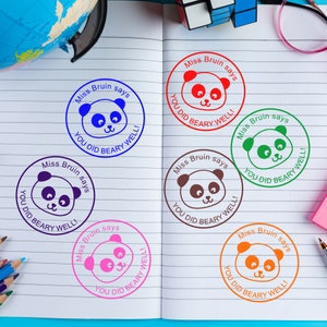 Teacher Panda Pun Personalized Stamp | Custom Teacher Panda Pun Stamp | Classroom Custom Stamp | Teacher Stamp Custom