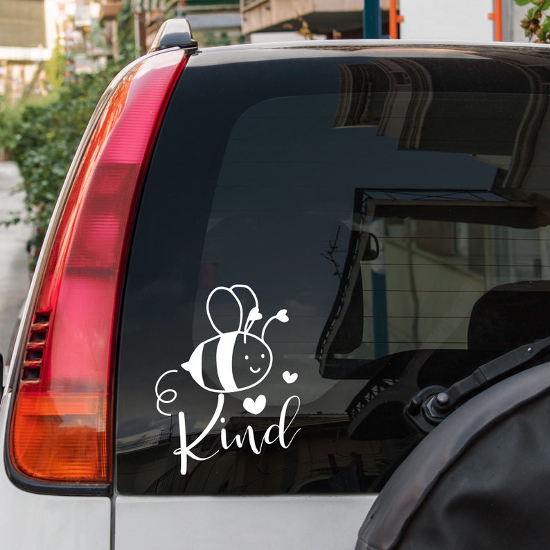 Be Kind Decal Bee Kind Vinyl Decal Bee Kind Vinyl Car Sticker Bumper Sticker Bee Kind image 4