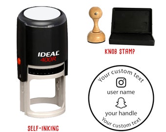 Social Media Stamp | Snapchat Stamp | Instagram Stamp | Custom Instagram Snapchat Stamp | Personalized Social Media Stamp