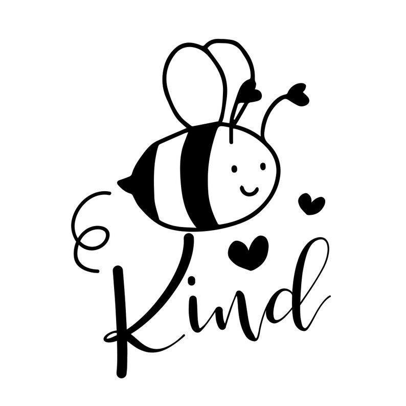 Be Kind Decal Bee Kind Vinyl Decal Bee Kind Vinyl Car Sticker Bumper Sticker Bee Kind image 1