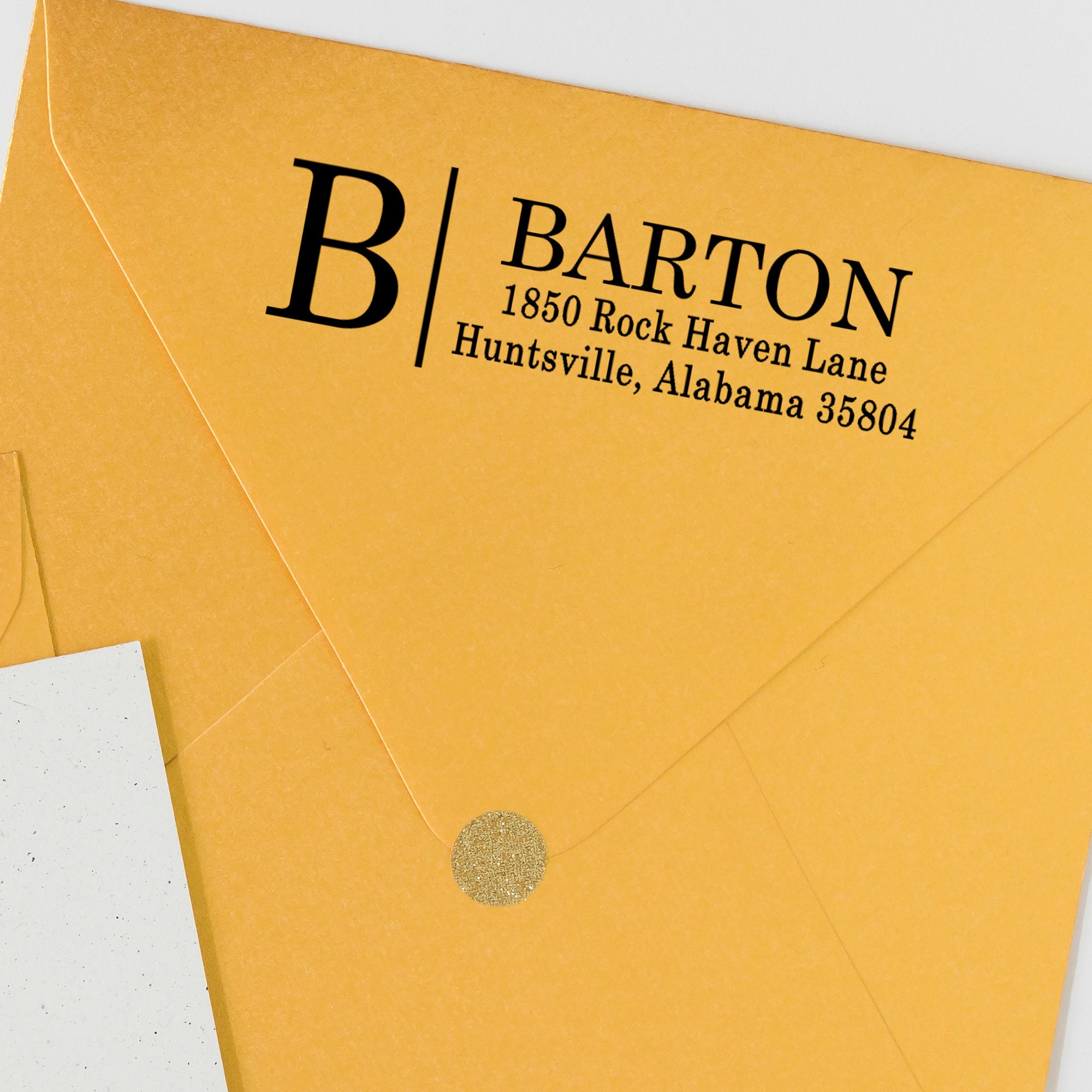 Monogram Last Name Address Stamp Personalized Address Stamp Etsy