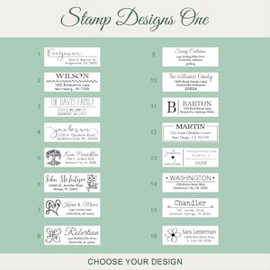 Choose Your Design Address Stamps | Personalized Self-Inking Stamp | Medium or Large | Wedding | Housewarming Gift