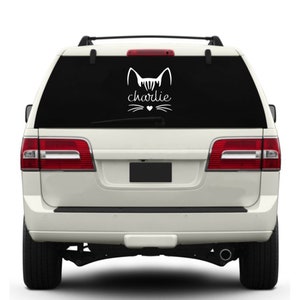 Cat Decal Personalized Name Kitty Decal Cat Lover Sticker Kitty Name Decal for Tumbler Cat Decal for Car Laptop Decal Skin image 3