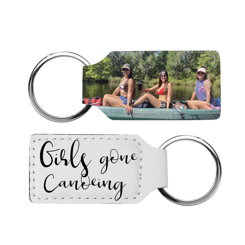 Keychain Photo Rectangle Full Color Print One or Two Sides Custom Keyring Personalized Photo Keychain Photo Keyring Key Ring image 3