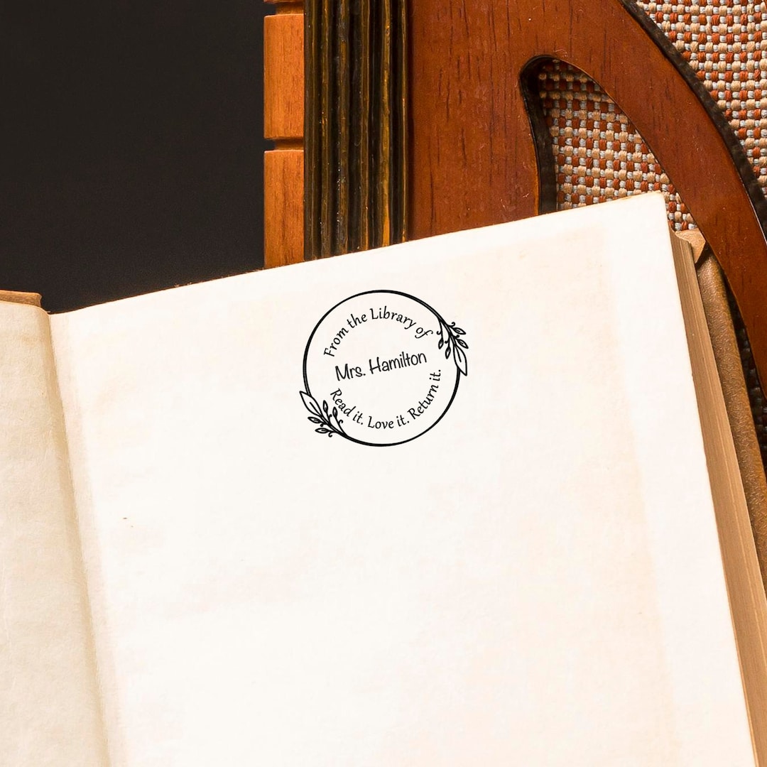 Readable Stamp From the Library of Stamp | Library Stamp | Librarian Stamp | Read It ...