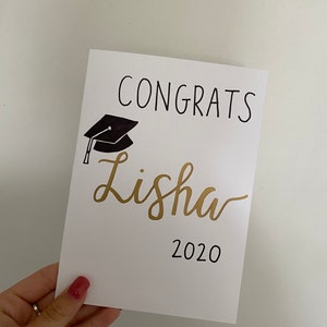 Handmade Graduation Card- Personalized, Customizable colors