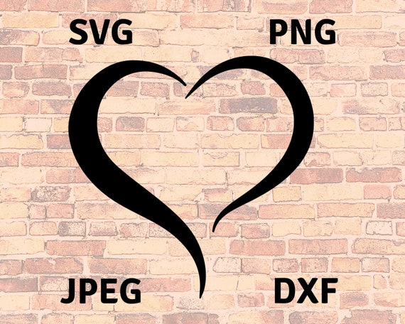 Download Heart Svg Line Draw Heart Cut File Cricut 10 Heart Clipart Etsy