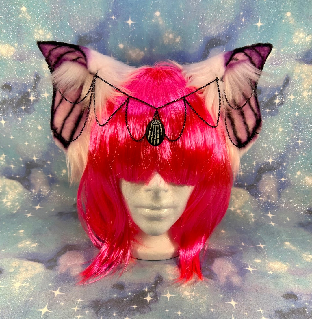 Pastel Goth Bat Cosplay Ears Etsy
