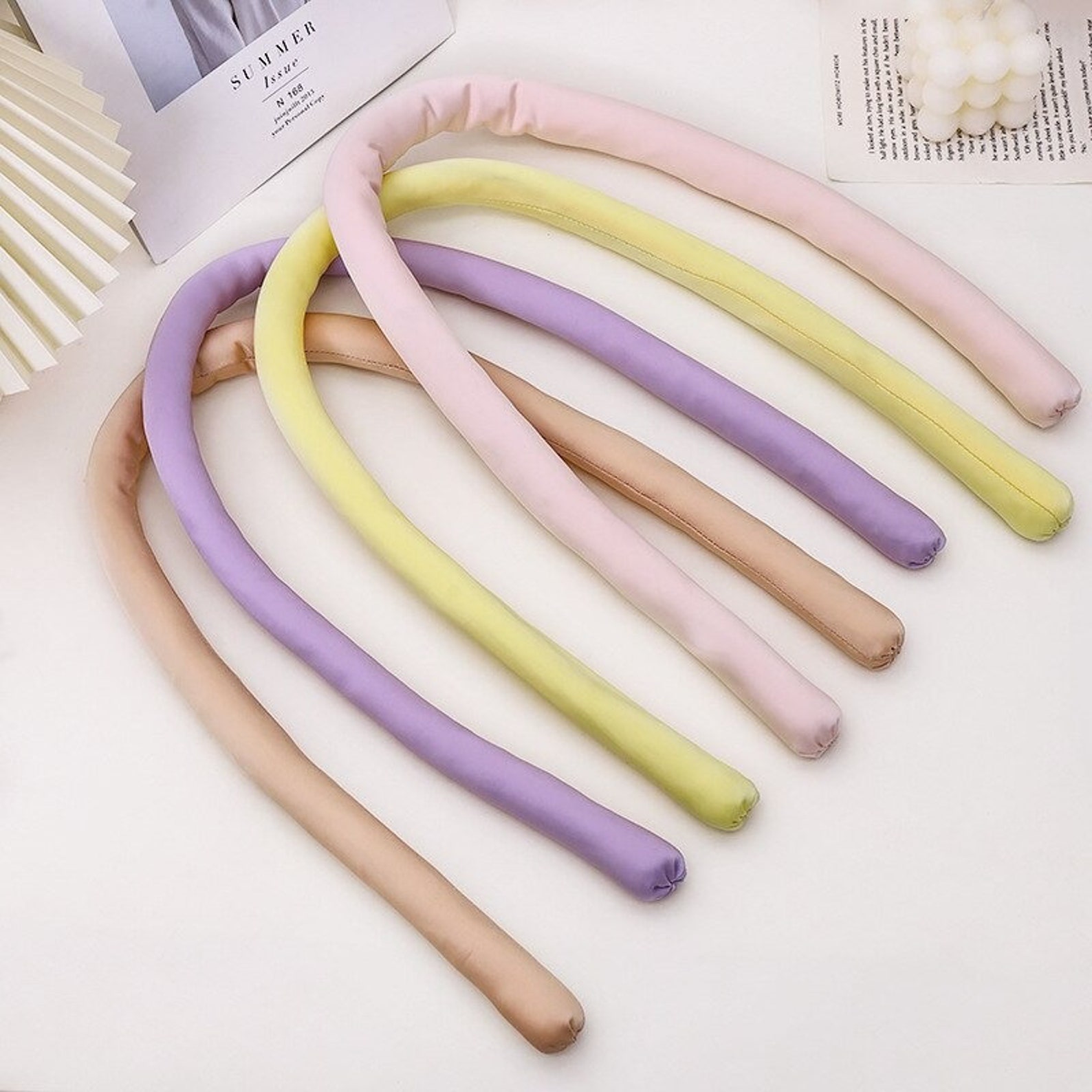 Satin Heatless Curling Tube and Scrunchies Hair Curlers Robe Etsy