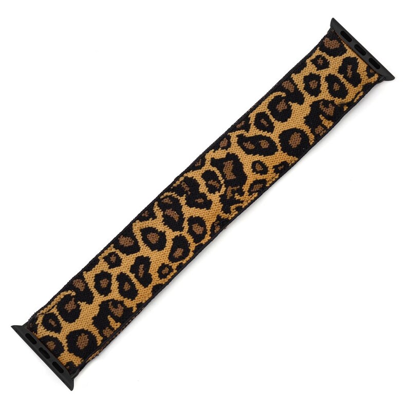 Smart Watch Band for Apple Watch/ Elastic Cheetah Pattern / Etsy