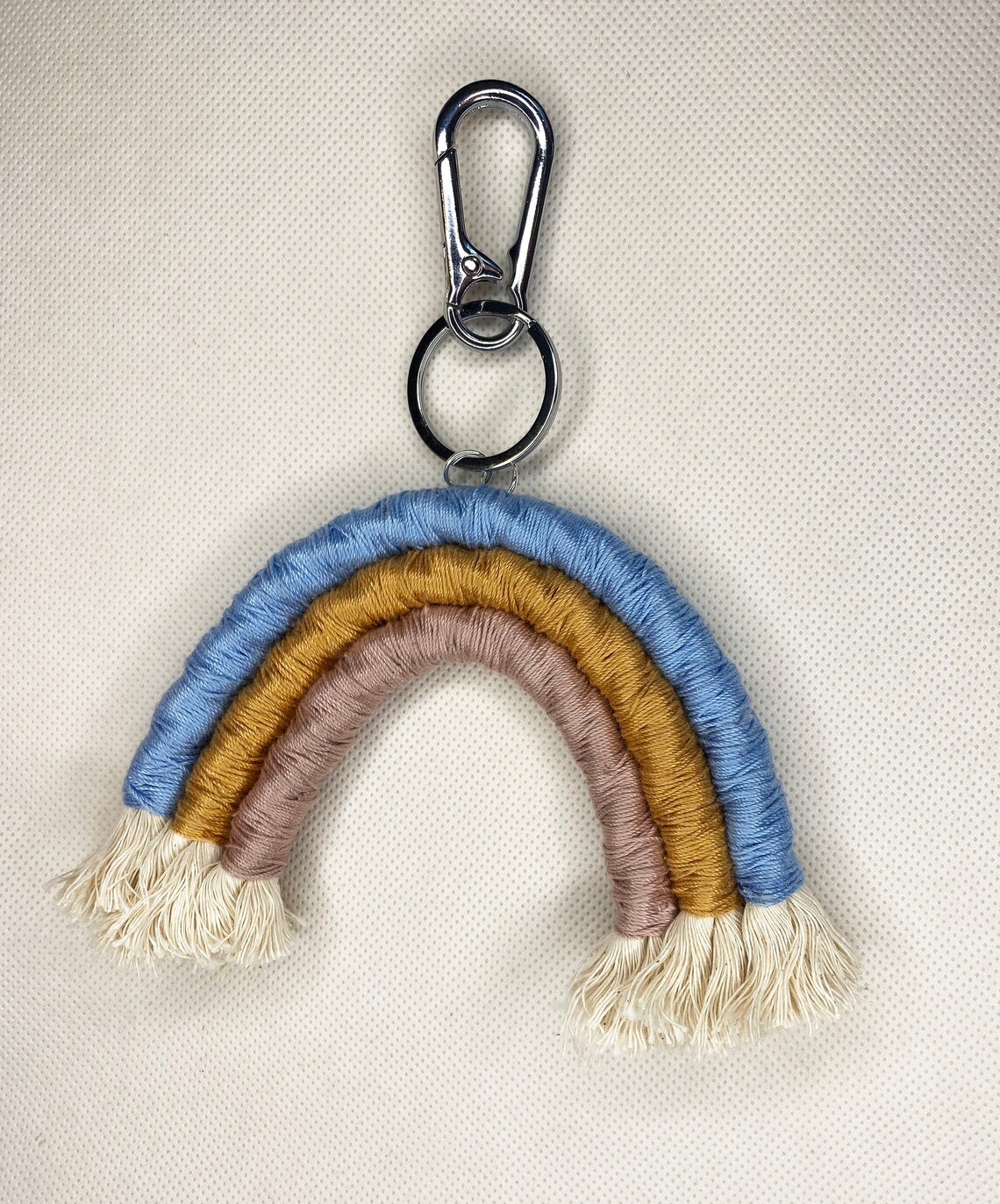 Rope Rainbow Keychain Etsy