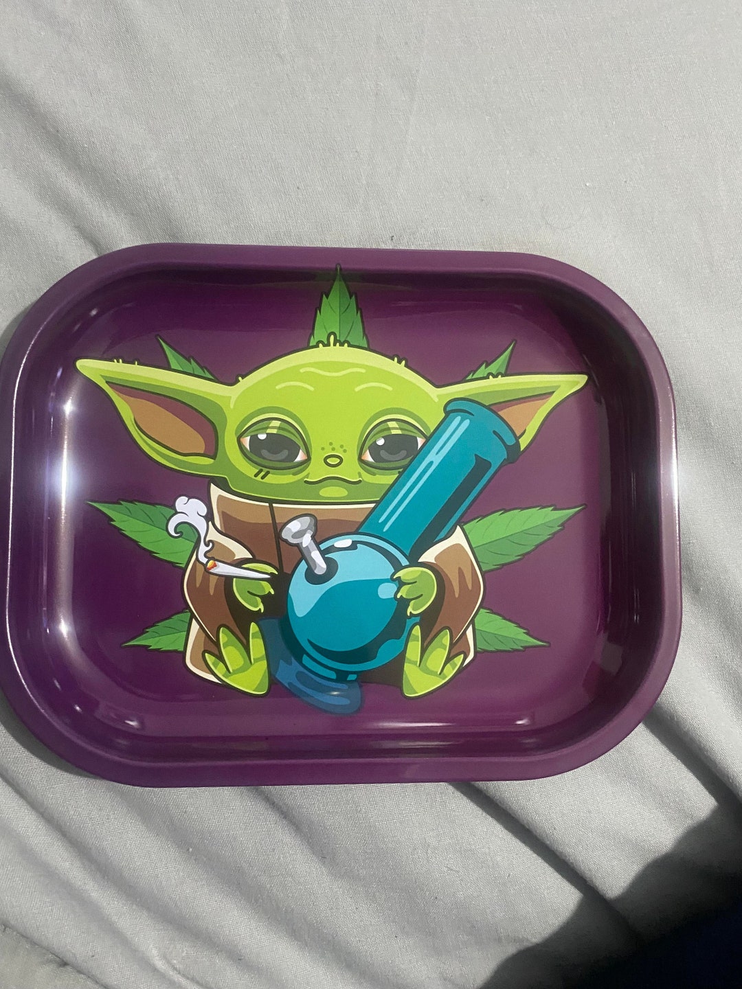 BABY YODA Metal Rolling TRAY Small Star Wars Roll Tray for Your Rolling Papers, Grinder Etc