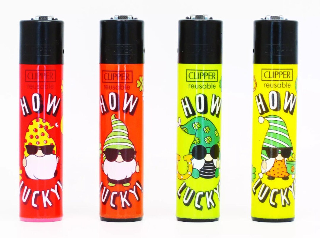 LUCKY GNOMES Clipper Lighters Unique Funny Cool Buy Individual or Whole