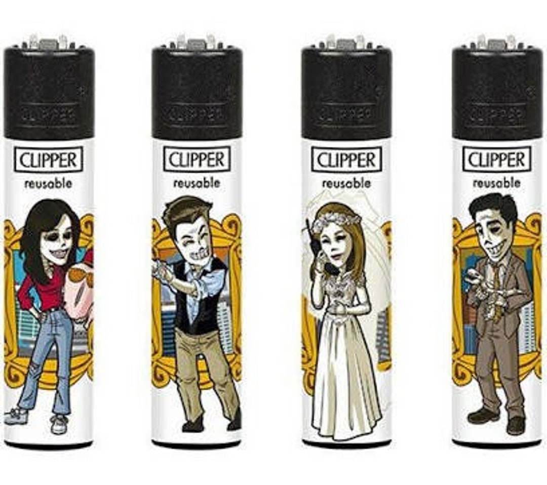 FRIENDS CLIPPER Lighters Skeleton Ross Rachel Monica Chandler Designs