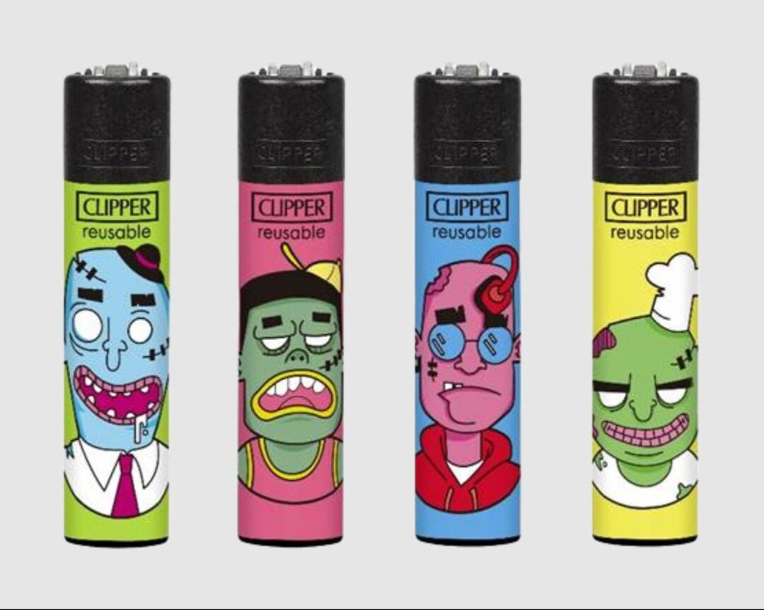 ZOMBIE CLIPPER Lighters Buy Individual or Whole Set Unique Funny Cool