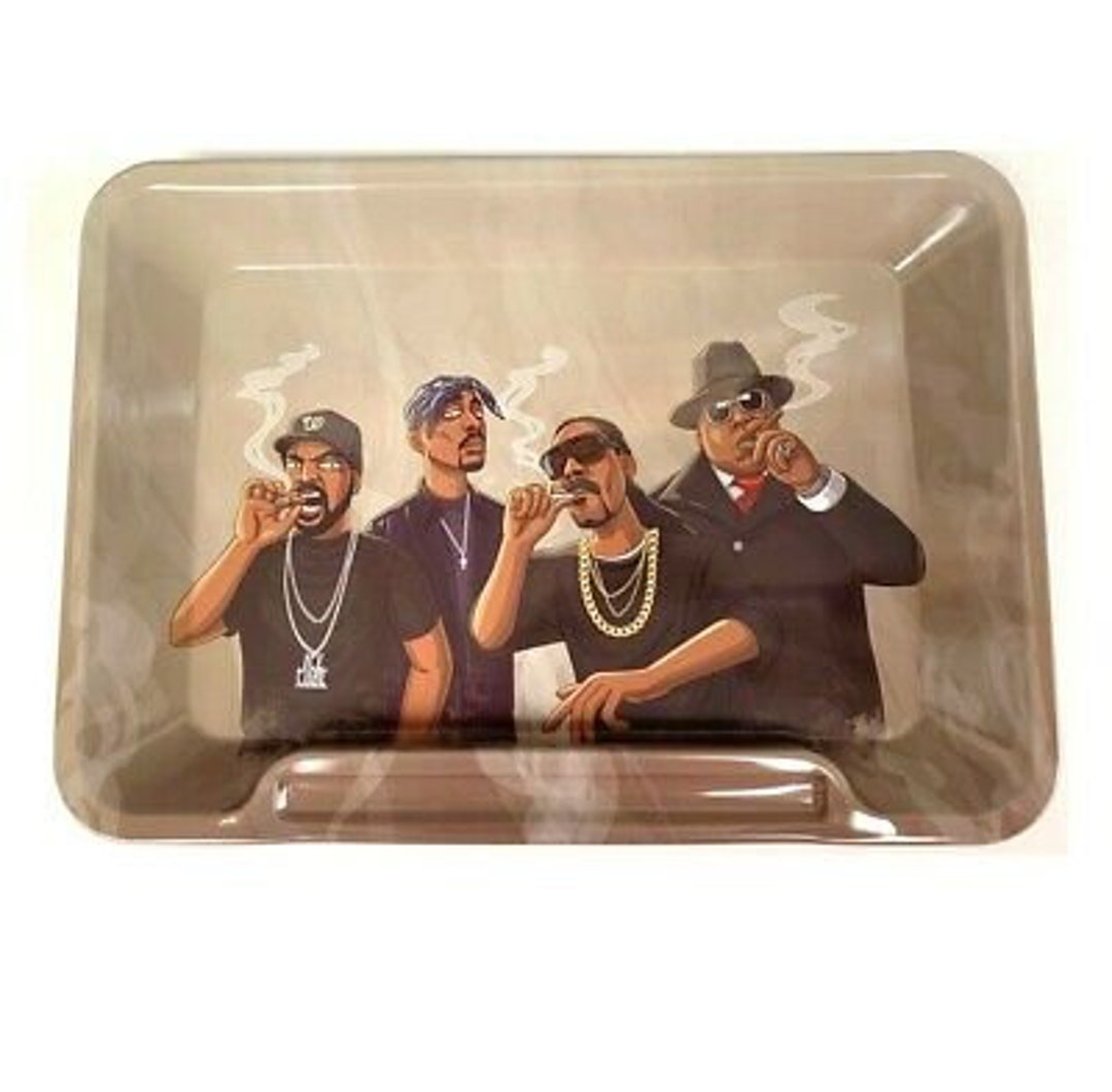 HIPHOP RAPPERS Metal Rolling TRAY Joke Gift Roll Tray for Your Rolling