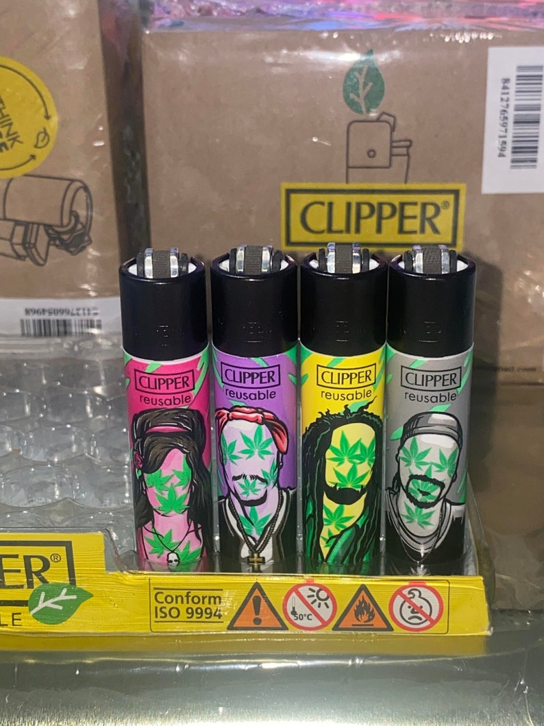 420 LEGENDS CLIPPER Lighters - Buy Individual or Whole Set - Unique Funny Cool Clippers Lighter Clippers collection MUSICIANS & Rappers 