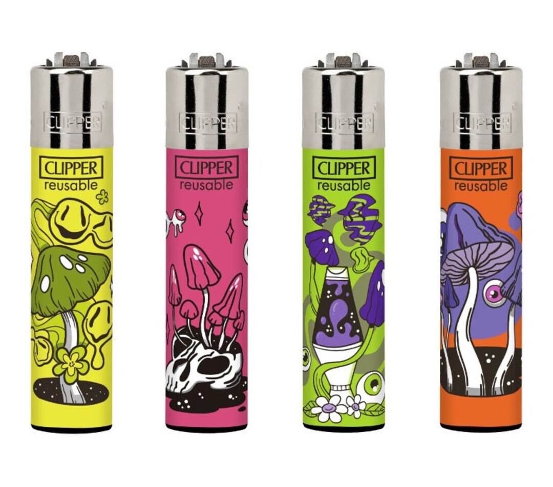 MELTING PSYCHO MUSHROOMS Clipper Lighters Buy Individual or Whole Set