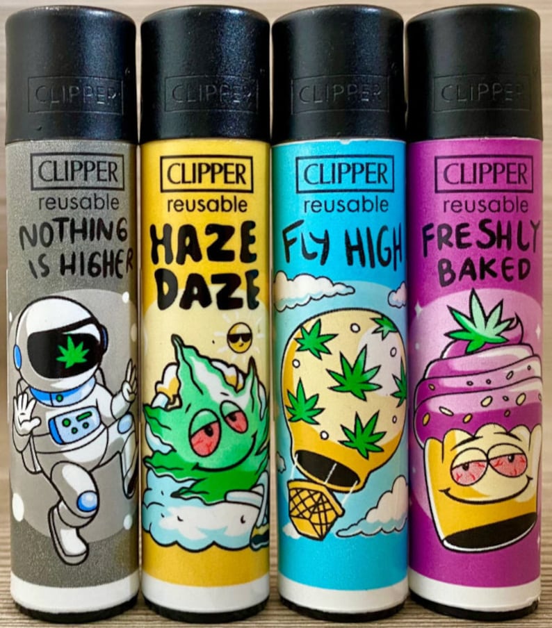 420 SLOGANS Rare Clipper Lighters Unique Funny Cool - Buy Individual or Whole Set - Clippers Lighter Clippers collection set 