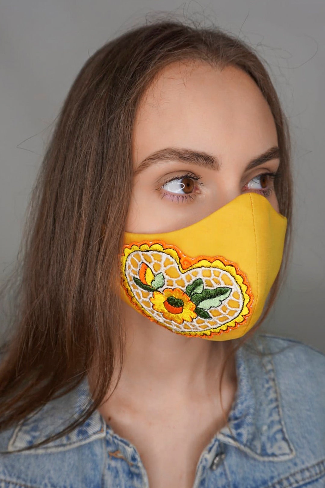 FACE MASK Embroidered Mask Designer Mask Protection Mask Etsy