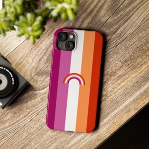 Lesbian Pride Rainbow Phone Case Cover LGBTQ+ Graphic Phone Case Cover Skin For Iphone And Android