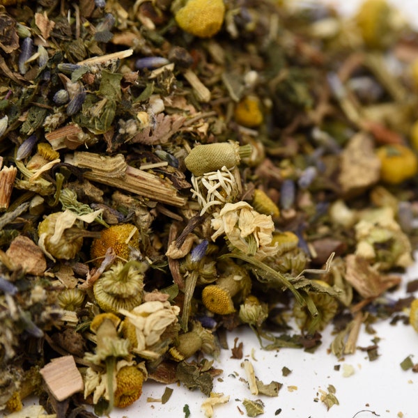 Migraine Relief Tea - Loose Leaf headache health healing herbal, calming, organic, formula, blend, home made, teas, witchery