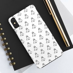 Ghost Halloween Pattern (White) - Tough Phone Cases, Case-Mate (various iPhone sizes)