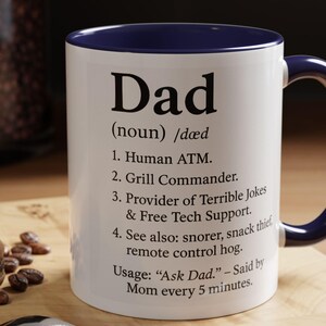 Funny Dad Coffee Mug, Unique Gift for Father&#39;s Day, Birthday, Personalized Mug, Humor Mug for Dads, Coffee Lovers
