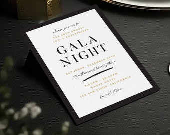 Editable Gala Party Invitation | Gala Fundraiser Banquet Invitation | Business Corporate Awards Night Invite | Printable | Corjl GDGT