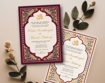 Editable Indian Wedding Invitations Bundle | Hindu Wedding Invite | Traditional and Mehndi Card | Printable | Instant Download | Corjl IWMB