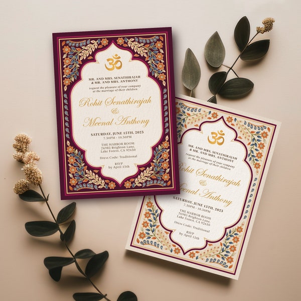 Editable Indian Wedding Invitations Bundle | Hindu Wedding Invite | Traditional and Mehndi Card | Printable | Instant Download | Corjl IWMB