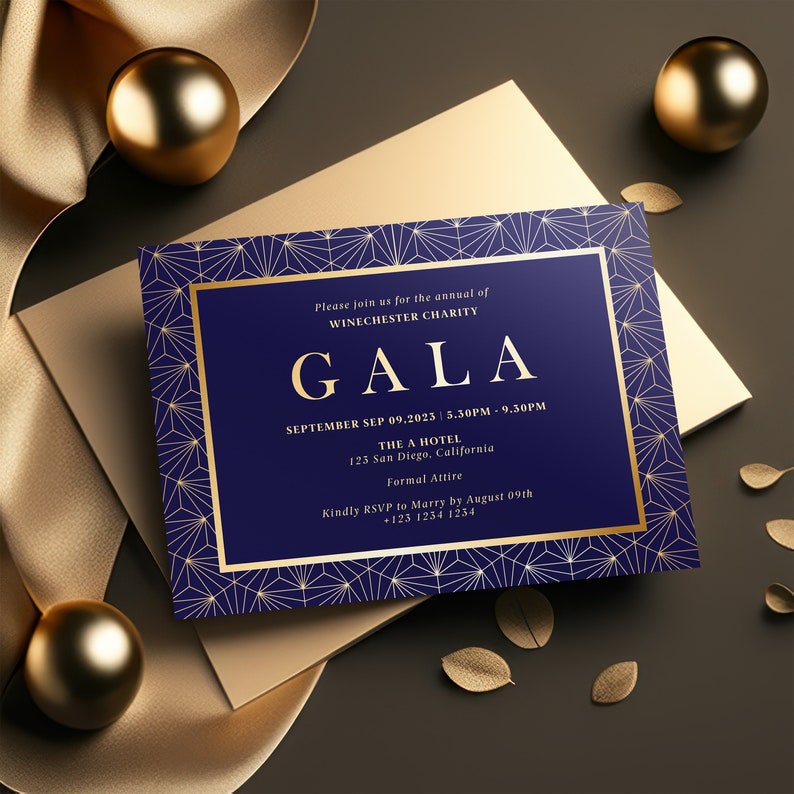 Editable Gala Party Invitation Gala Fundraiser Banquet - Etsy