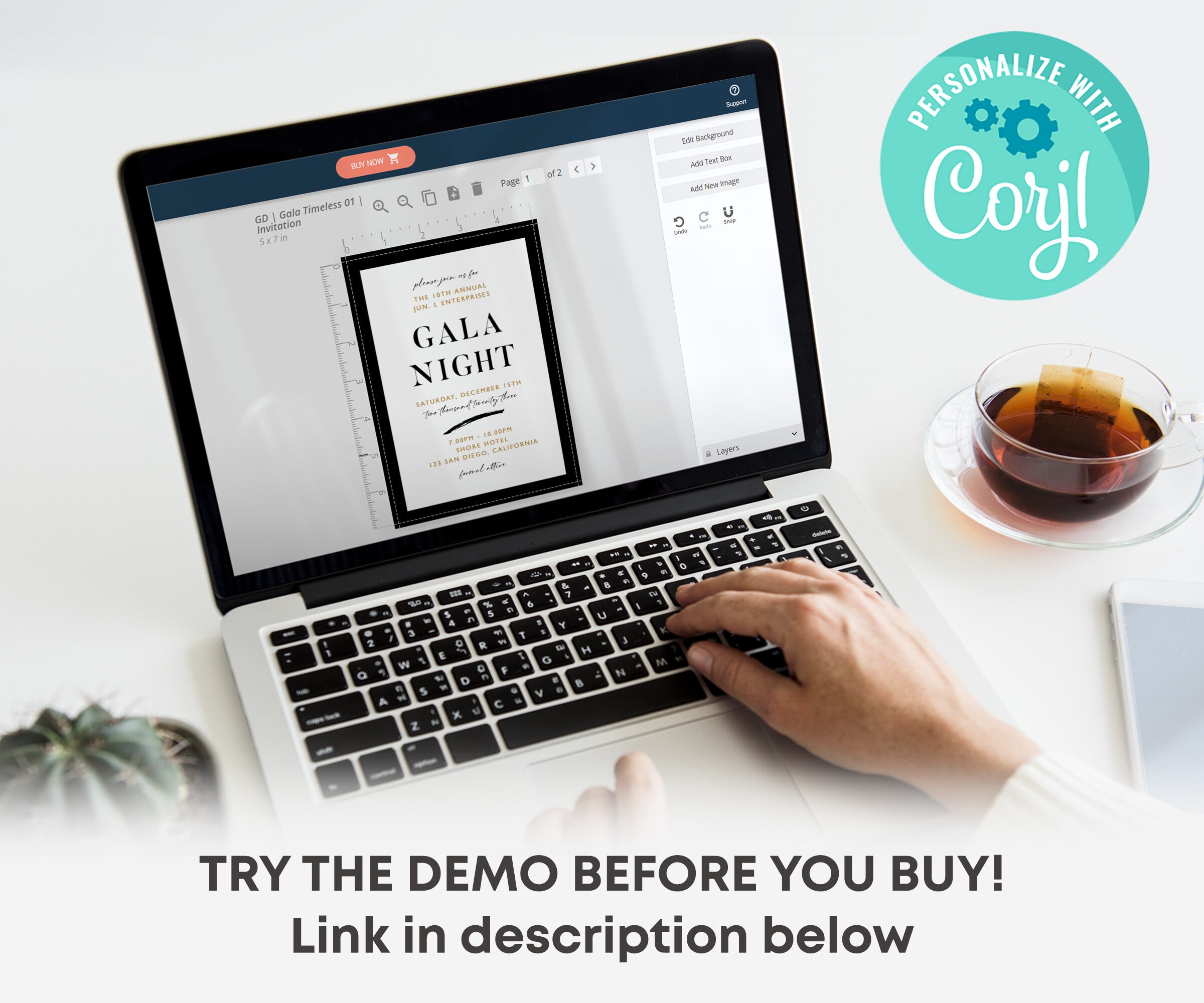 Editable Gala Party Invitation Gala Fundraiser Banquet Invitation ...