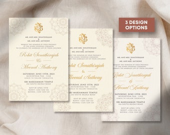 Editable Indian Wedding Invitations | 3-in-1 Design Bundle | Hindu Wedding Invite | Printable | Instant Download | Corjl IWIB